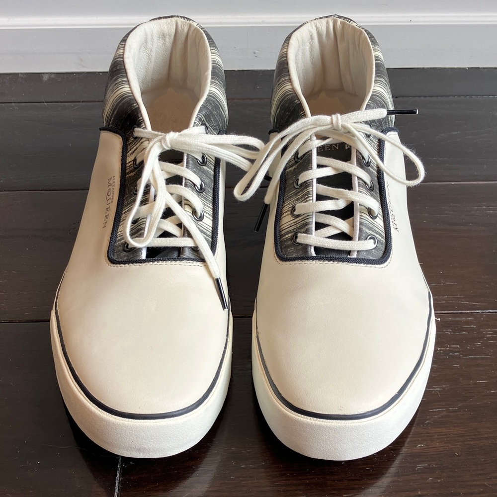 Alexander McQueen x Puma Mid II North Sea Leather Lace Up Sneakers Men’s 11 NWOT - Picture 2 of 9